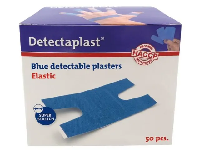 Detectaplast 8246 kneukel textielpleister elastisch blauw 50 stuks