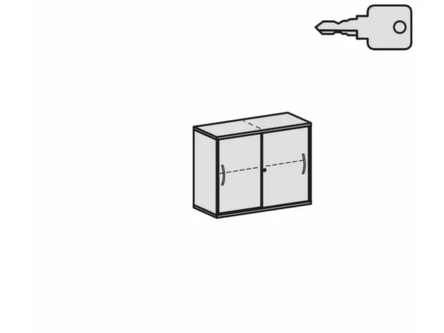 Schuifdeurkast 770x1000x430mm Decor Romp Beuken Decor Front Noten