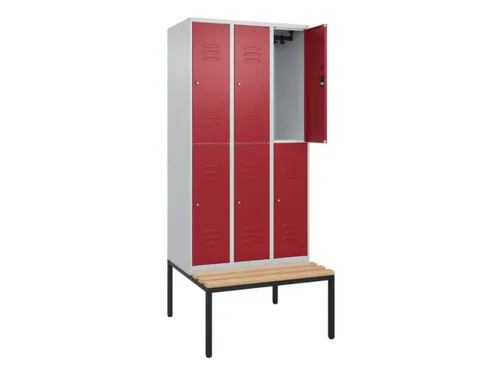 Dubbeldekse dekenkist,HxBxD 2120x900x815mm,3x2vak.,vak B 300mm