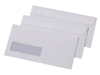 Envelop Quantore EA5/6 110x220mm Venster Links 30x100mm Gegomd - 2