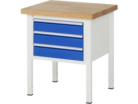 werkbank,HxBxD 840-1040x750x700mm,beukblad,draagverm. 1250kg,4voeten