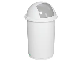 Afvalverzamelaar Kunststof 50 Liter 760 x 410 mm Inworpklep Wit - 1