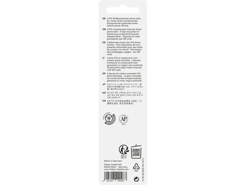 Houtskool Faber-Castell Pitt Monochrome geperst ES 3 stuks blister