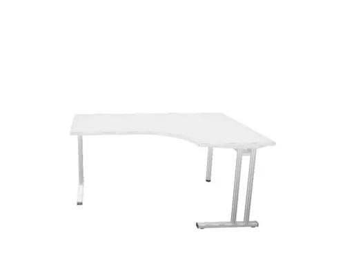 bureau in vrije vorm,HxBxD 740x1600x1200mm,vrije vorm,Bl-wit