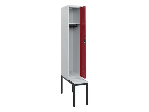 locker met bank,HxBxD 1950x300x815mm,1vak,vak B 300mm,cil.-slot