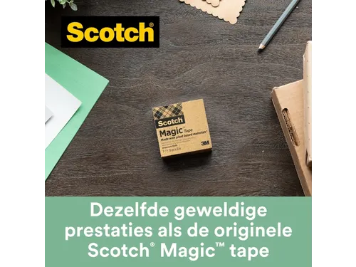 Plakband Scotch Magic 900 19mmx30m onzichtbaar mat
