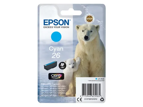 Inktcartridge Epson 26 T2612 blauw C13T26124012