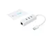 USB 3.0 to Ethernet Adapter Hub 3-poorts