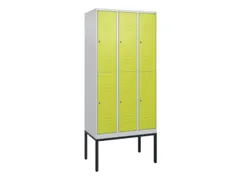 dubbeldekse locker,HxBxD 2120x900x500mm,3x2vak.,vak B 300mm,cil.-slot