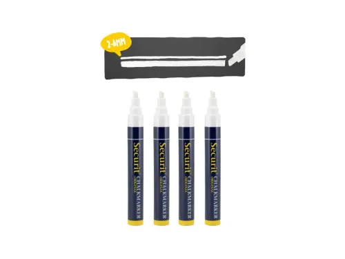 Krijtstift Securit Sma-510 Schuin 2-6mm Wit 4 Stuks