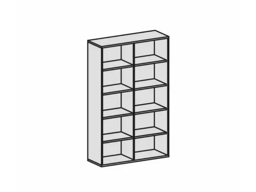 kantoorstelling,HxBxD 1920x1200x430mm,4xhouten vloer,decor romp wit
