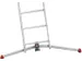 échelle télescopique polyvalente,2x9/1x8 échelons,lisse L 5,62m,alu