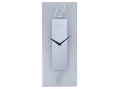 Wandklok Nextime 20x50cm glas Frosted/Mirror Dali
