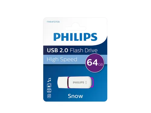 USB stick 2.0 Philips Snow USB-A 64GB paars