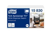 Servetten Tork 15830 Xpressnap Fit voor dispenser 21.3×16.5 wit 720st
