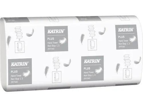 Handdoek Katrin Plus w-vouw 3-laags 203x320mm 25x90 vel wit 61600