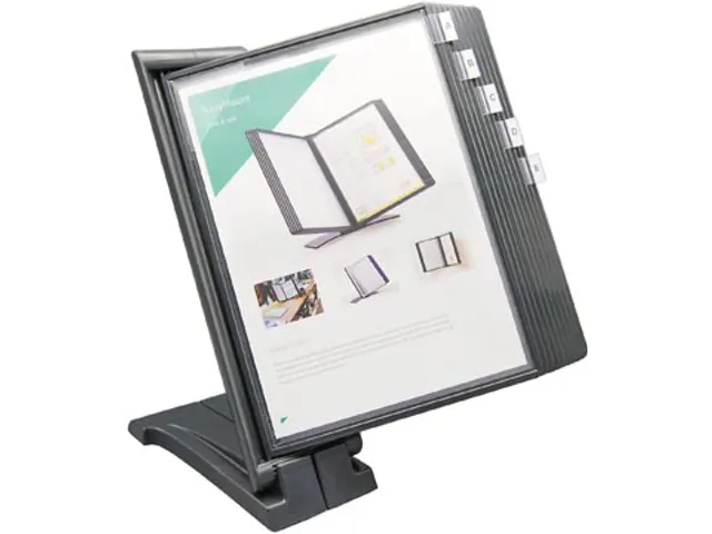 Bureaustandaard Quickfind Grijs Met 10 Tassen En 5 Tabs