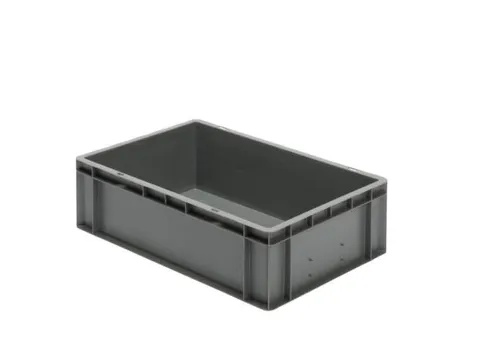 Euronorm-stapelbak 33l 175x600x400mm Wanden/bodem Gesloten Grijs