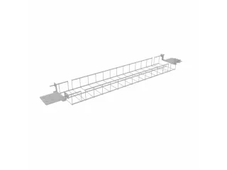 kabelbak,v. vergadertafel,v. sledeframe,HxBxD 70x1040x160mm - 2