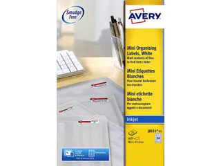 Etiket Avery J8551-25 38.1x21.2mm transparant 1625 stuks - 4