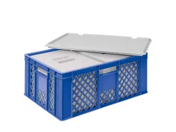 Euronorm-stapelbak,m. 2isoleerboxen,HxLxB 220x600x400mm,44,5/10,4l