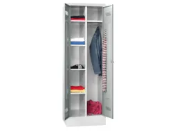 kleding-/wasgoedkast,HxBxD 1850x600x500mm,RAL7035,front RAL7035