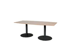 Linesto Vergadertafel Vaste Hoogte 200x100 Ton Havana/Kersen Zwart