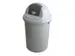 Poubelle en plastique Couvercle Volet Abattant 90L Gris