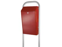 Buitenafvalbak met klep 50 Liter Rood