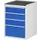 ladekast 825x580x650mm 4laden cilinderslot RAL7035 RAL5010 metaal