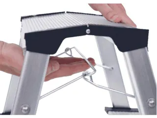 vouwtrapje,2treden,bordes H 400mm,HxBxD 400x405x485mm,aluminium - 2