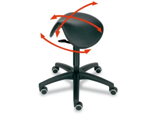 zadelkruk PU-schuim-zadelzitting zwart H 520-710mm wielen gasveer