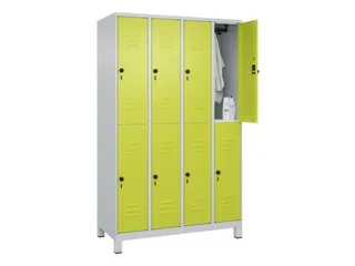 dubbeldekse locker,HxBxD 1950x1200x500mm,4x2vak.,vak B 300mm - 3