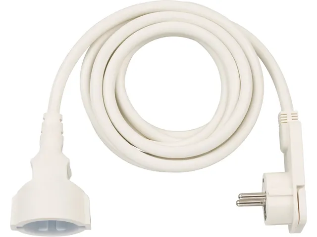 Verlengsnoer Brennenstuhl met platte stekker H05VV-F3G1.5 3 meter wit