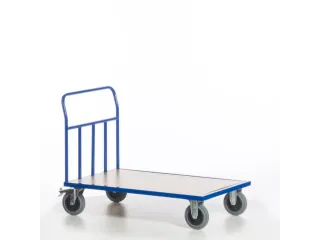 kopwandwagen,draagverm. 500kg,laadvl. LxB 1200x800mm,houtplaat,1wand - 2