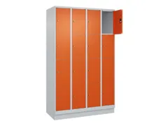 lockerkast,HxBxD 1950x1200x500mm,4x4vakken,vak B 300mm,cil.-slot