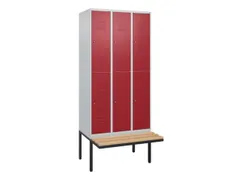 Dubbeldekse dekenkist,HxBxD 2120x900x815mm,3x2vak.,vak B 300mm