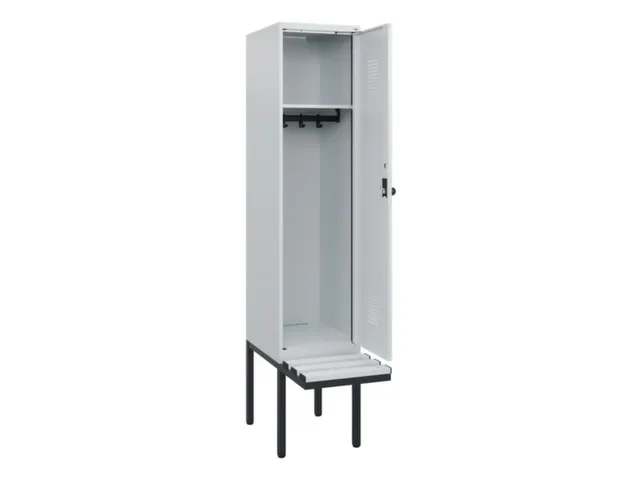locker met bank,HxBxD 1950x400x815mm,1vak,vak B 400mm,draaigrendel