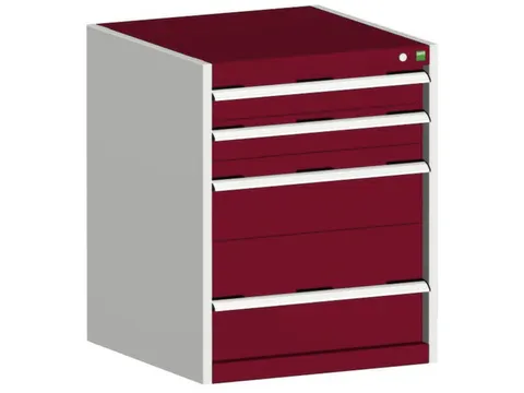 ladekast HxBxD 800x650x650mm 4laden romp RAL7035 front RAL3004