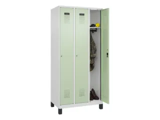 locker,HxBxD 1950x900x500mm,3vak,vak B 300mm,cil.-slot,voeten - 1