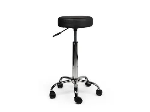 Tabouret kruk Office hoog met gasveer harde wielen zw