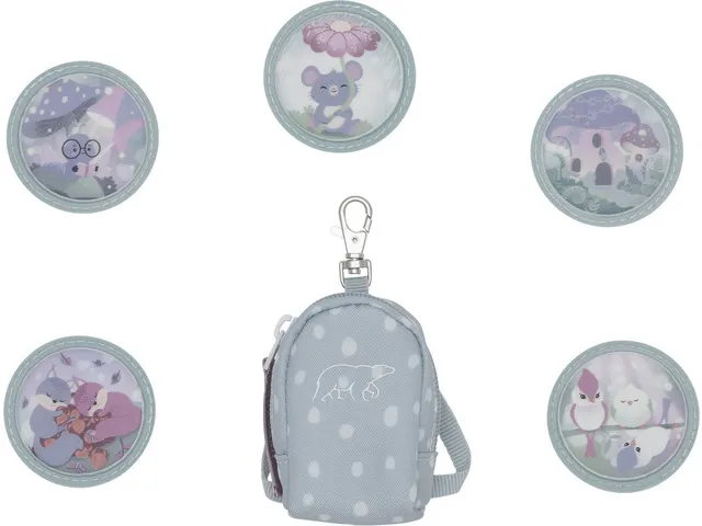 Mini tas Beckmann Forest Deer Dusty Mint green incl. 5 buttons