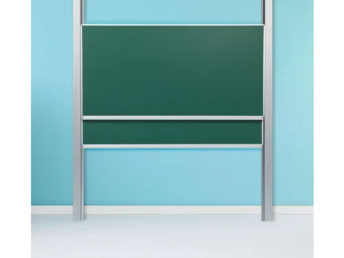 Schoolbord Dubbelvlaksbord 100x200cm Kolom Krijtbord Groen Emaille