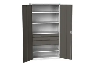 universele kast,HxBxD 2000x1050x550mm,4xStalen bodem,3lade(n) - 1