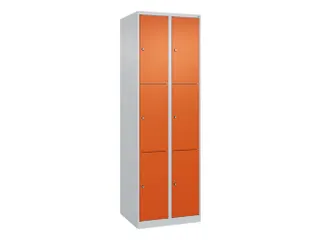 lockerkast,HxBxD 1850x600x500mm,2x3vakken,vak B 300mm,cil.-slot - 1