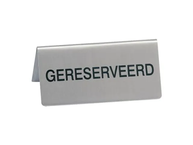 Bordje gereserveerd 2 zijdig
