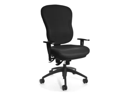 bureaustoel,synchroonmech.,zitting stof zwart,zitting H 430-550mm
