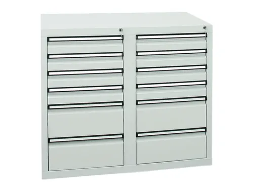 ladekast,HxBxD 900x1000x500mm,12lade(n),centr. vergrendeling