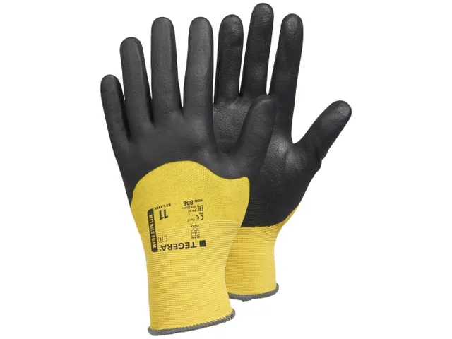 Tegera 886 precisiehandschoenen, geel/zwart, maat 7, per 12 paar