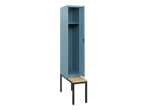locker met bank,HxBxD 1950x300x815mm,1vak,vak B 300mm,cilinderslot